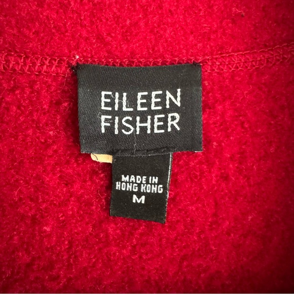 Eileen Fisher Burgundy Red Wool Jacket Coat vintage - Picture 2 of 5